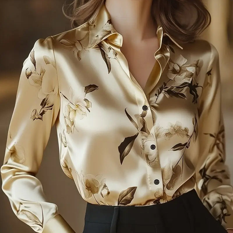 Odette | Retro Floral Print Shirt