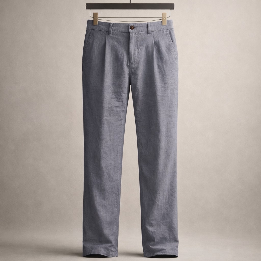 Lorenzo Cotton Pleated Trouser