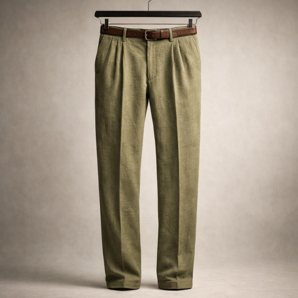Lorenzo Cotton Pleated Trouser