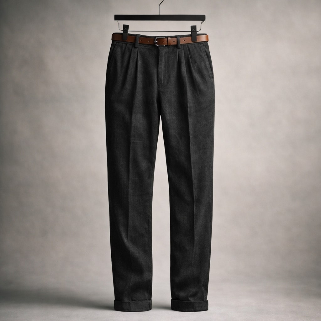 Lorenzo Cotton Pleated Trouser