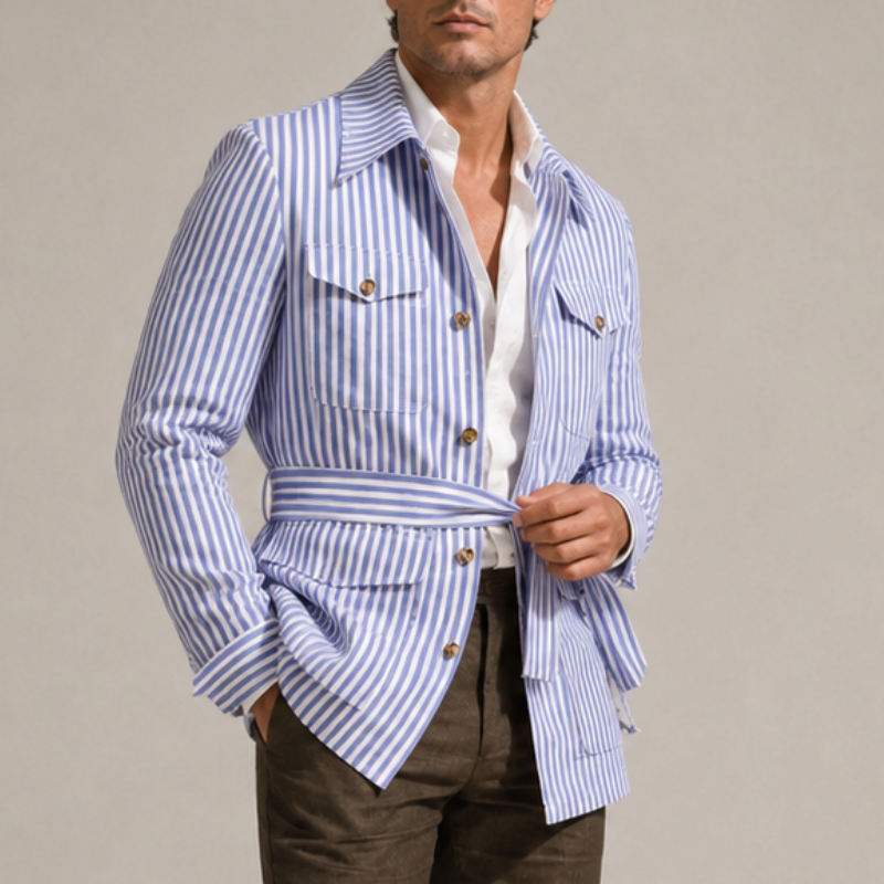 Ashford Stripe Belted Jacket