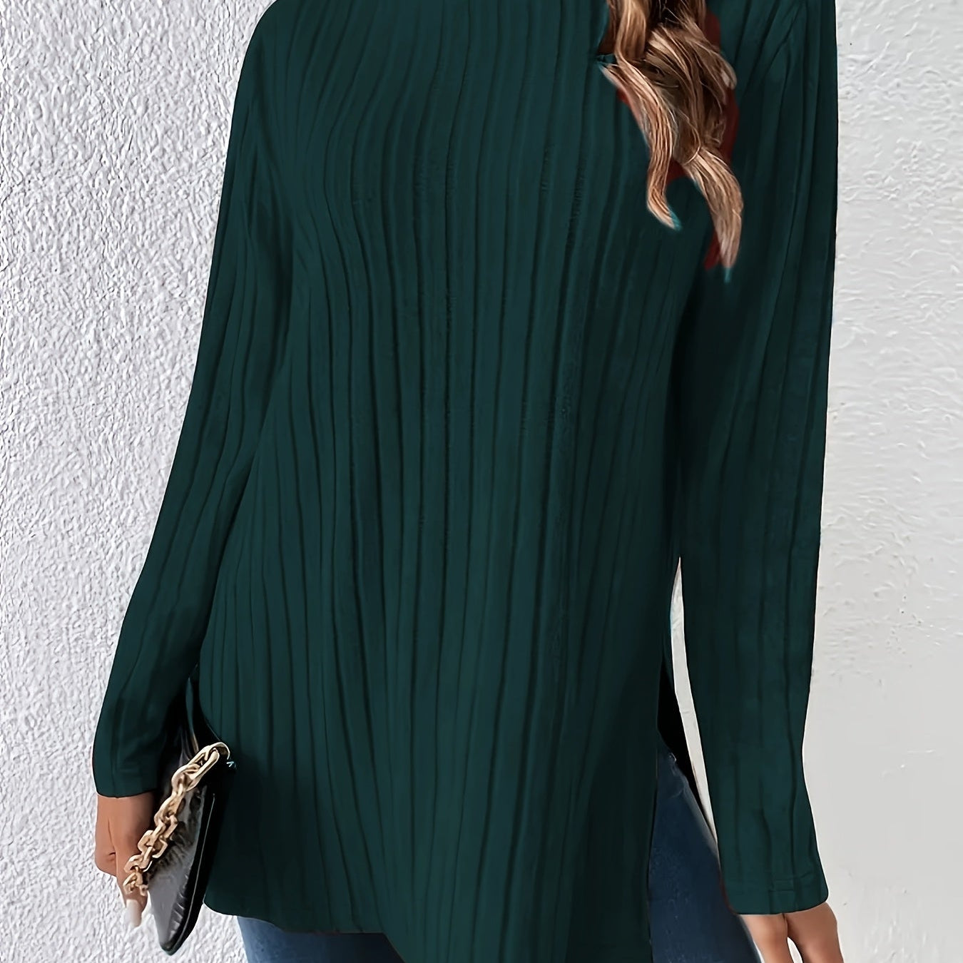 Charlotte | Crew Neck Ribbed T-Shirt