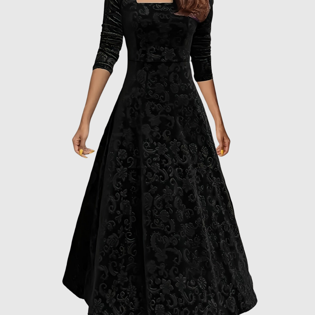 Vespera | Elegant Floral Midi Dress