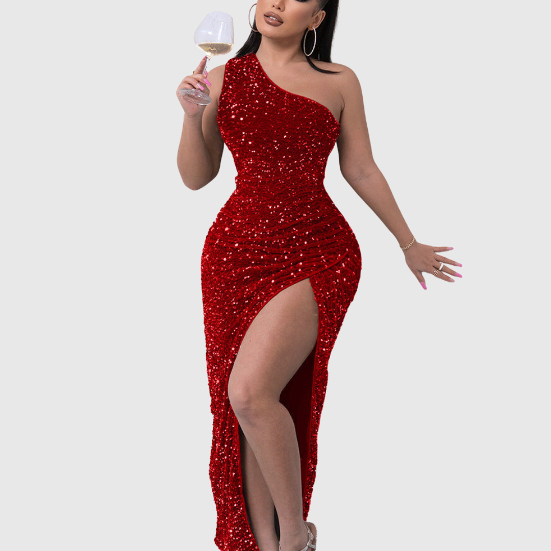 Lillian | Luxe One Shoulder Evening Dress