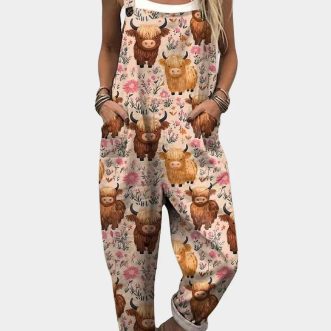 Sarah | Comfortable Printed Overall