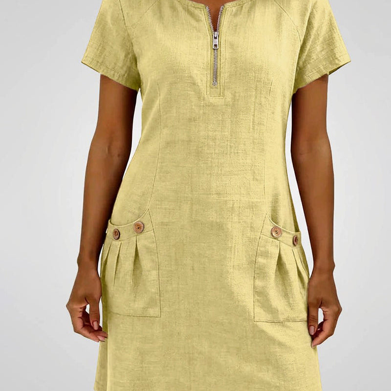 Emma | Cotton Zip Dress