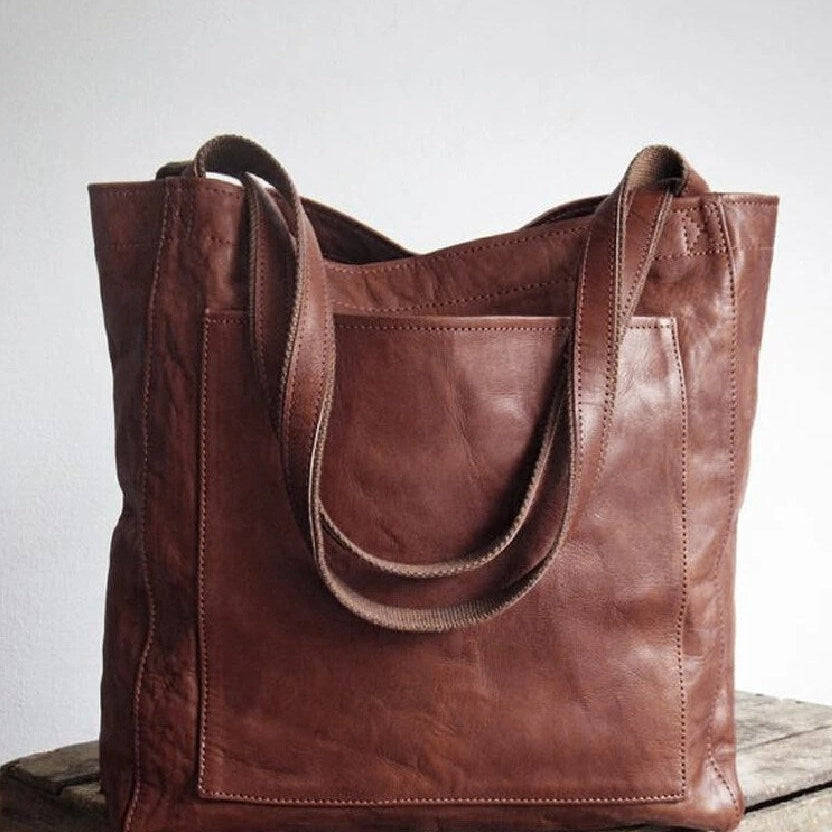 Clara | Classic Leather Tote Bag