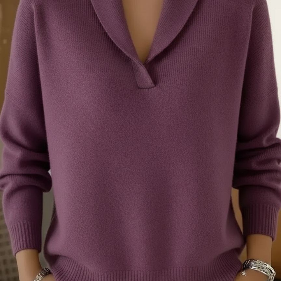 FLORENCE | RELAXED V-NECK KNIT JUMPER