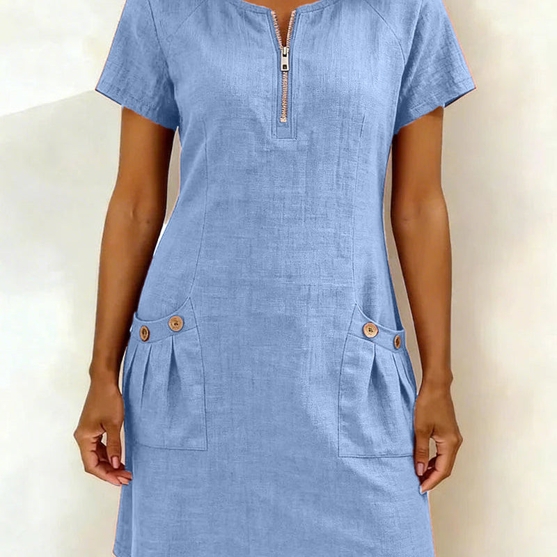 Emma | Cotton Zip Dress
