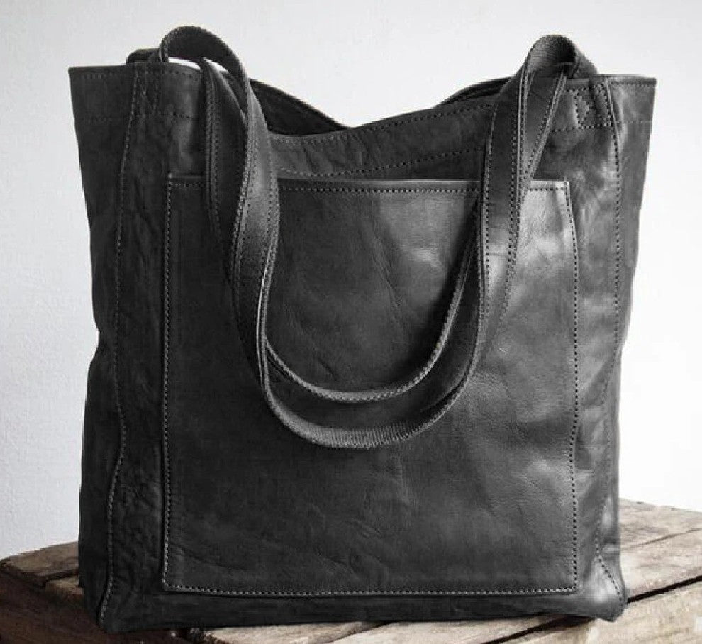 Clara | Classic Leather Tote Bag