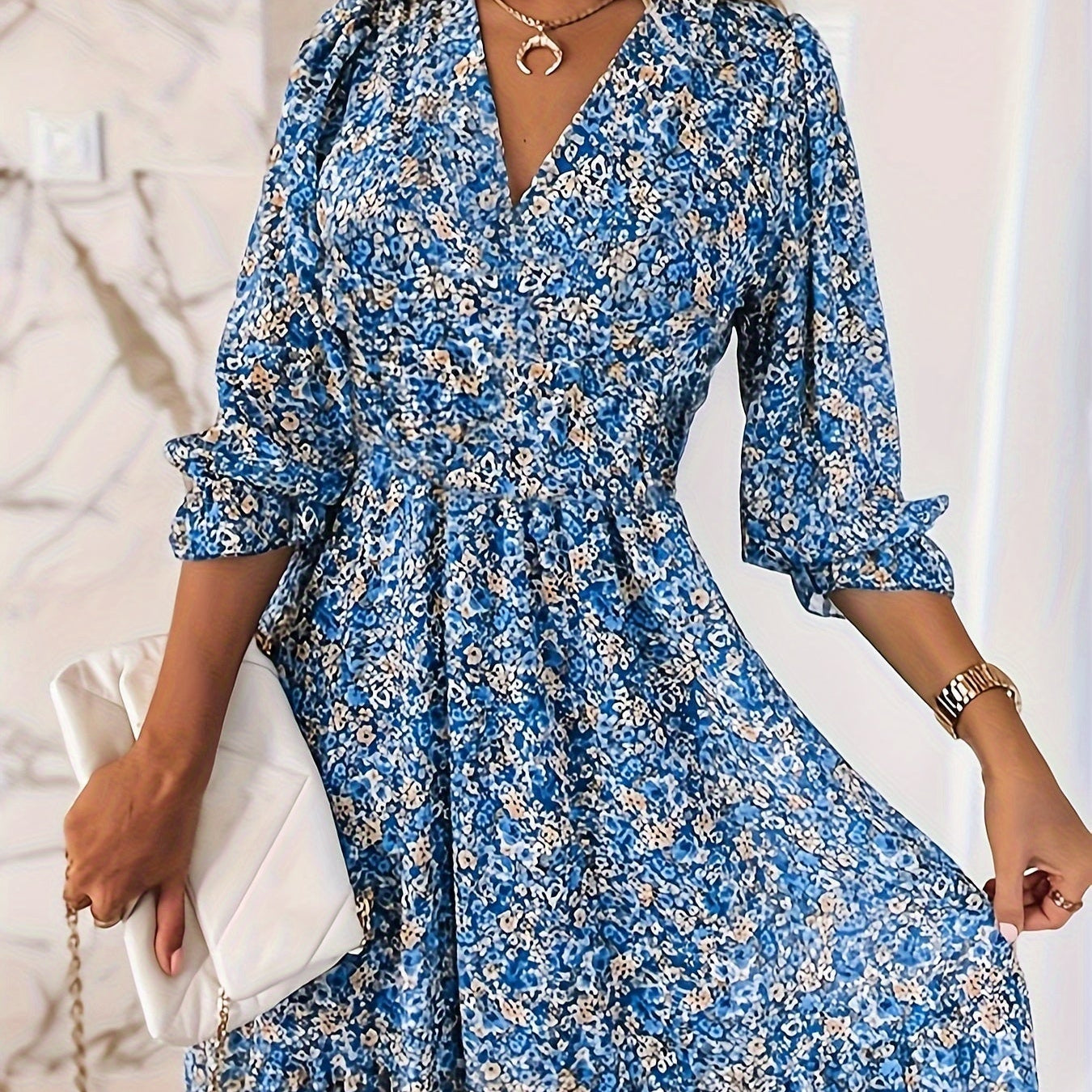 Nissia™ | Floral Ruffle Mini Dress