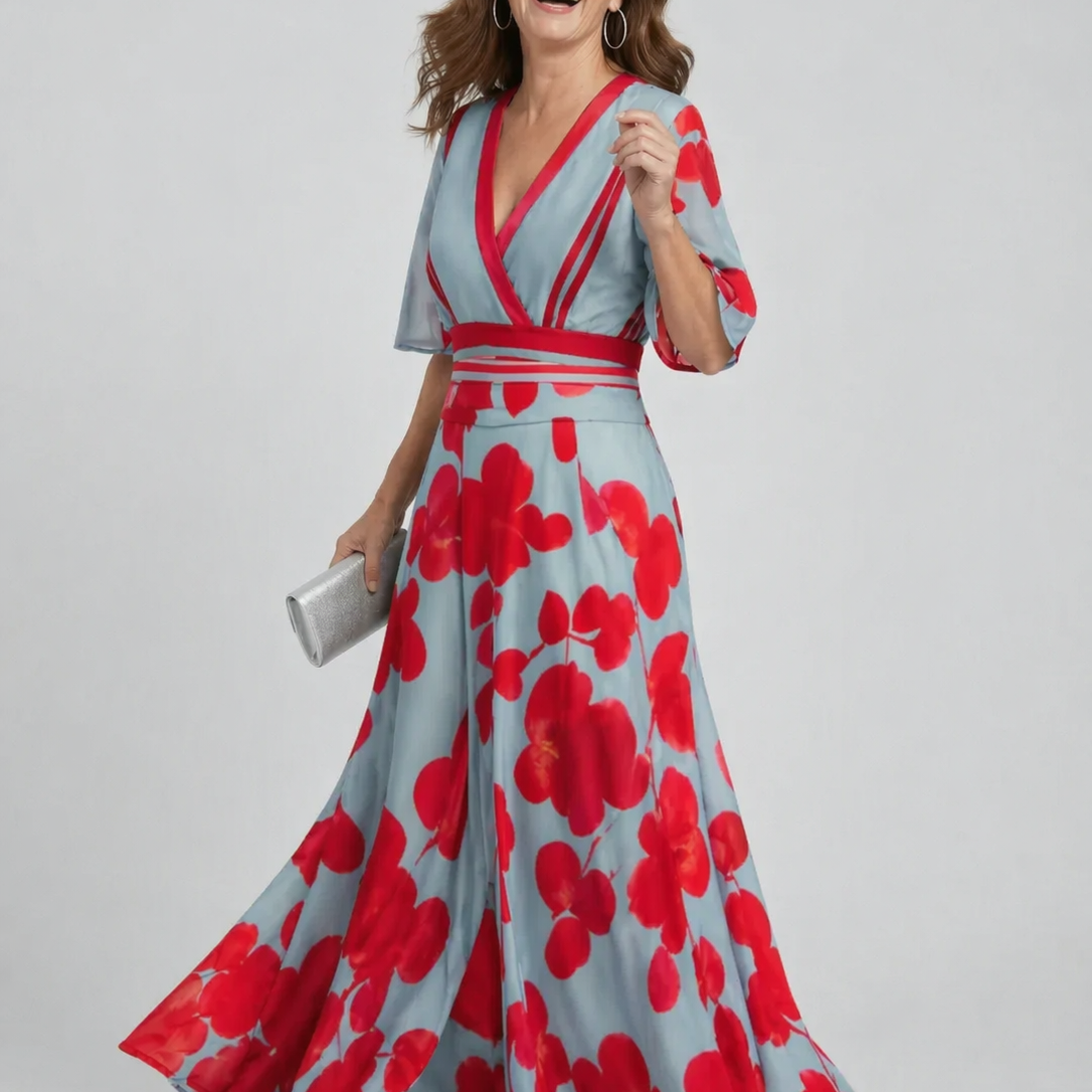 Athena | Elegant Floral Maxi Dress