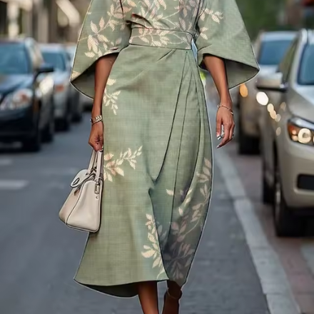 Moxlan | Elegant Floral Dress