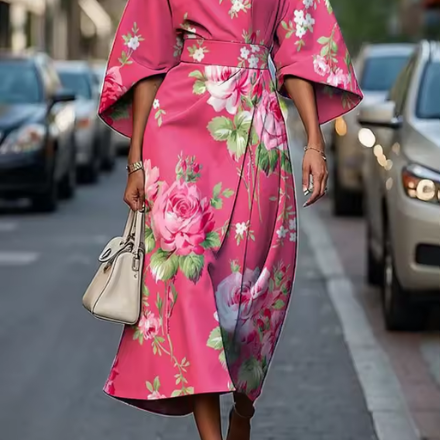 Moxlan | Elegant Floral Dress