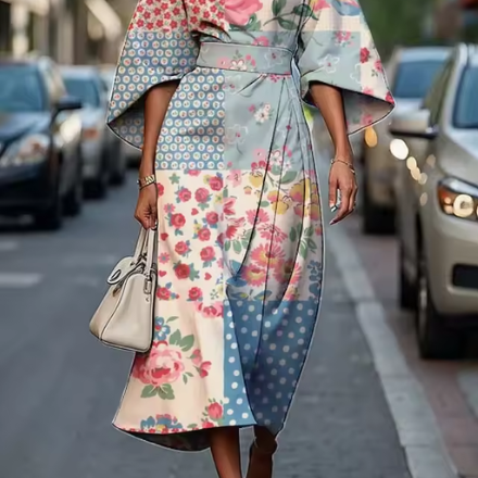 Moxlan | Elegant Floral Dress