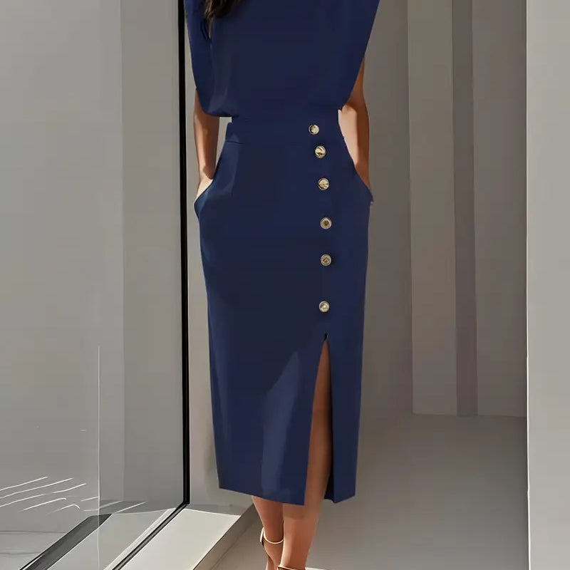 Dalia | Midi Dress with Side Slit