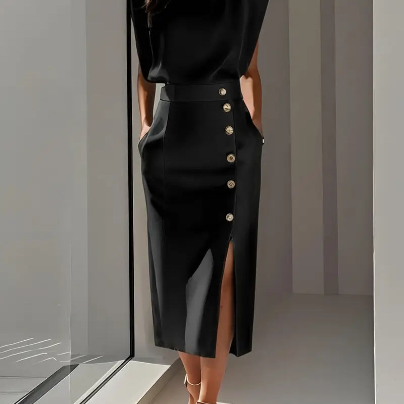 Dalia | Midi Dress with Side Slit