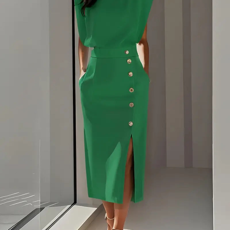 Dalia | Midi Dress with Side Slit