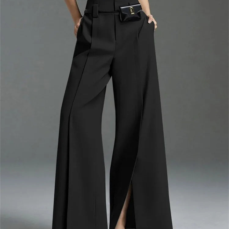 Leona High-Waisted Pleat Trousers