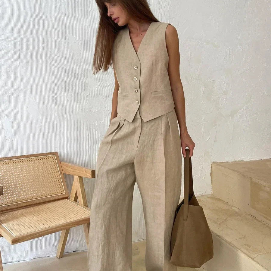 Paloma Linen Trouser Set