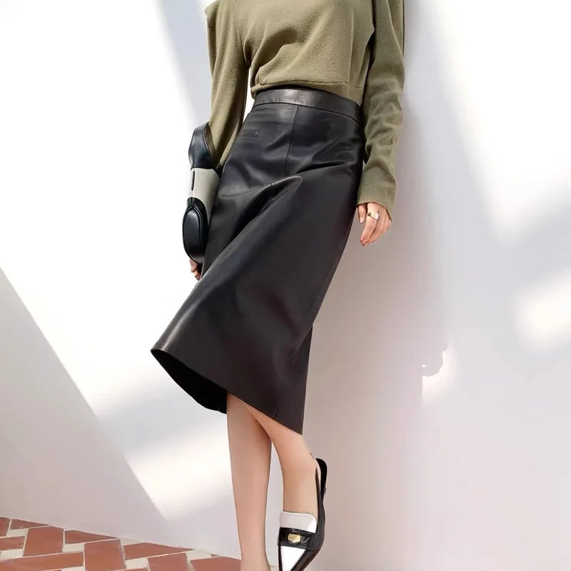 Avery Leather Skirt