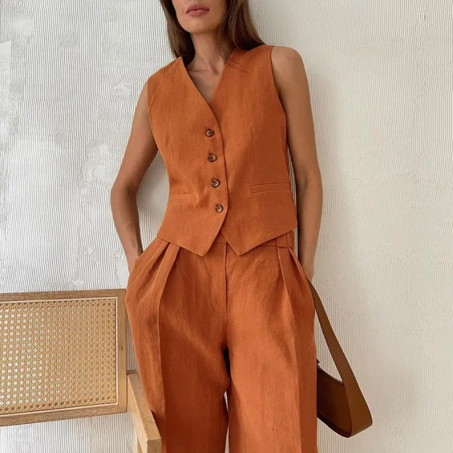 Paloma Linen Trouser Set
