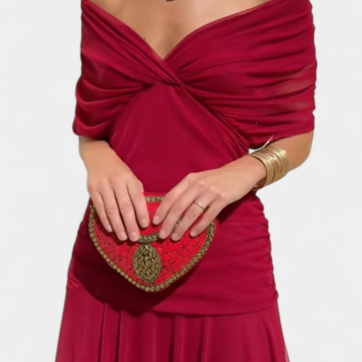 Alondra | Long Floral Dress with V-Neck