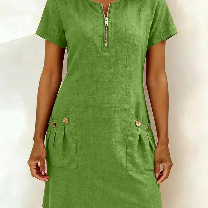 Emma | Cotton Zip Dress