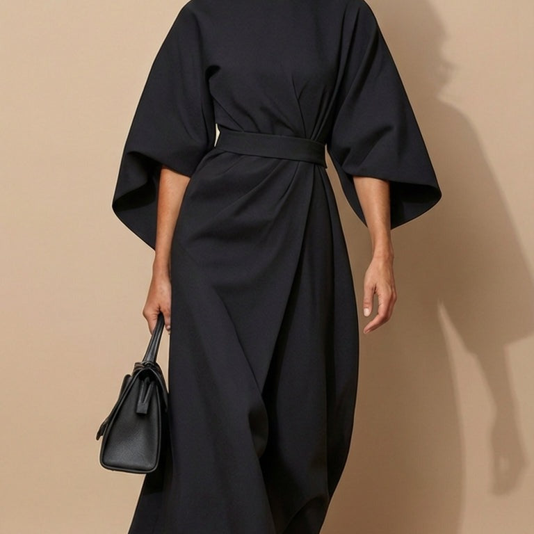 Maya | Elegant Lantern Sleeve Dress