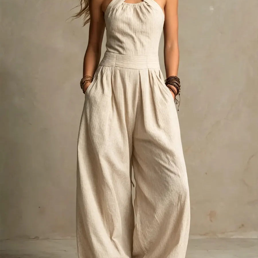 Arabella | Sophisticated Cross-Neck Jumpsuit